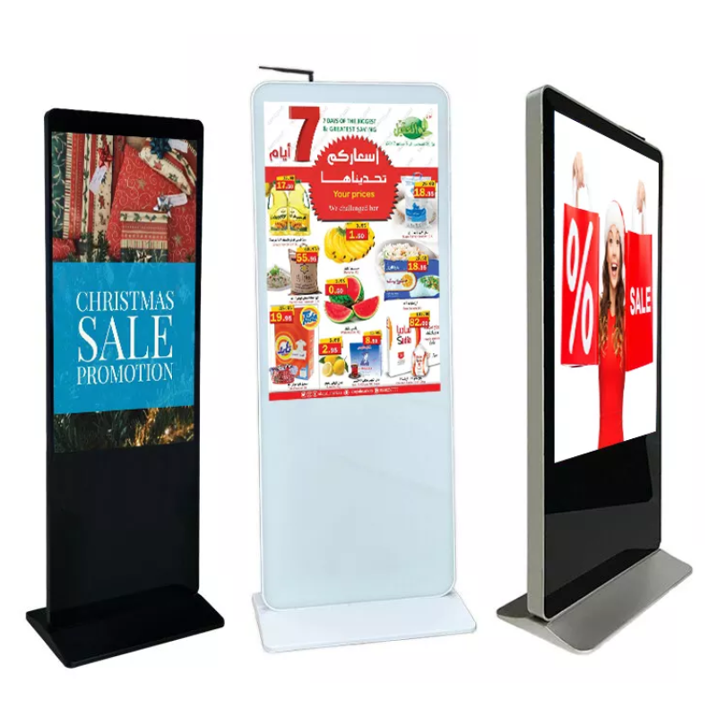 Waterproof IP65 55″ floor stand outdoor indoor lcd digital signage price