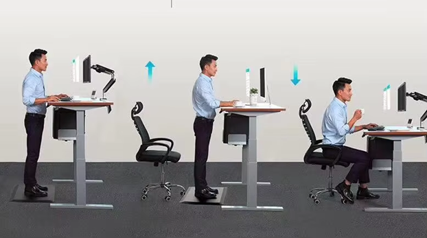 โต๊ะปรับระดับไฟฟ้า L-Shape 3 มอเตอร์ รุ่น AD-VH02R 4