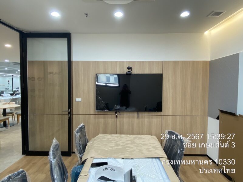 ติดตั้งทีวี และลำโพงสำหรับประชุม 24