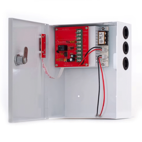 แหล่งจ่ายไฟสำหรับระบบควบคุมประตู มีช่องใส่แบตเตอรี่ Access Control Power Supply 12V 3A