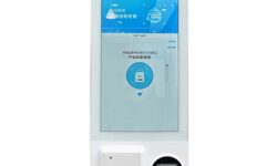 ตู้ Kiosk สั่งอาหารและชำระเงินอัตโนมัติแบบติดผนัง หน้าจอสัมผัส ขนาด 21.5 นิ้ว พร้อมกล้องและเครื่องพิมพ์ในตัว